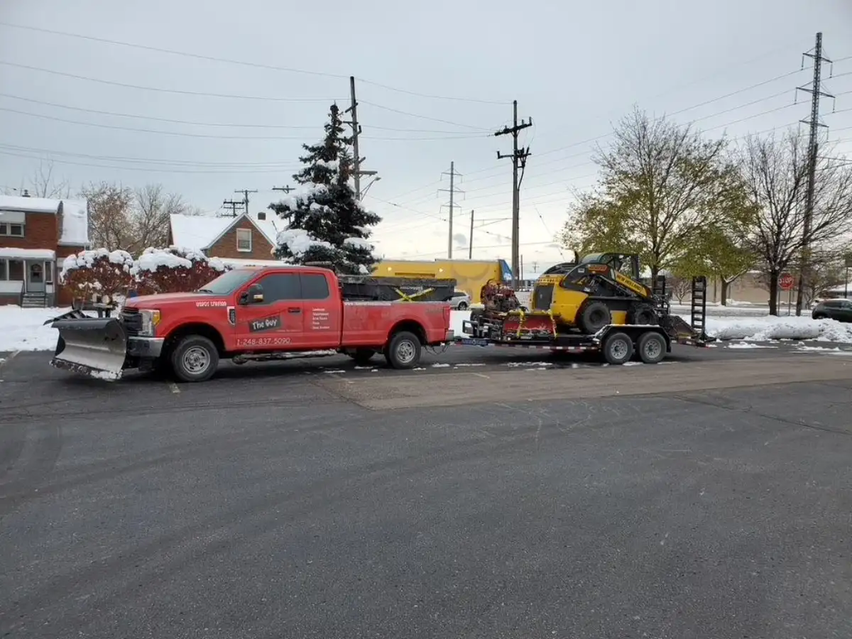 The Guy Outdoor Services salt truck with SaltDogg tailgate spreader
