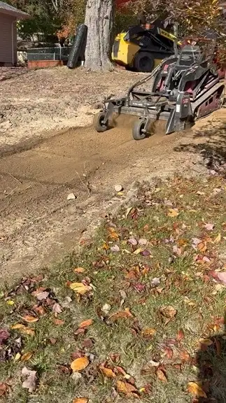 Completed French drain and grading solution in Metro Detroit yard