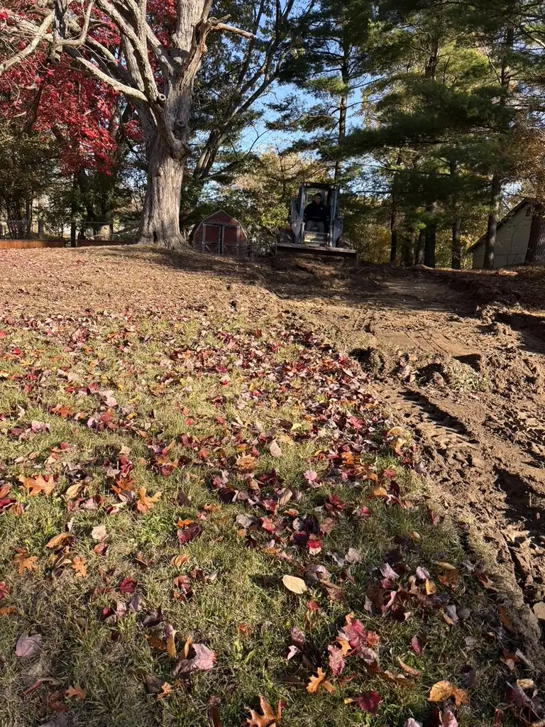 Yard grading and drainage correction