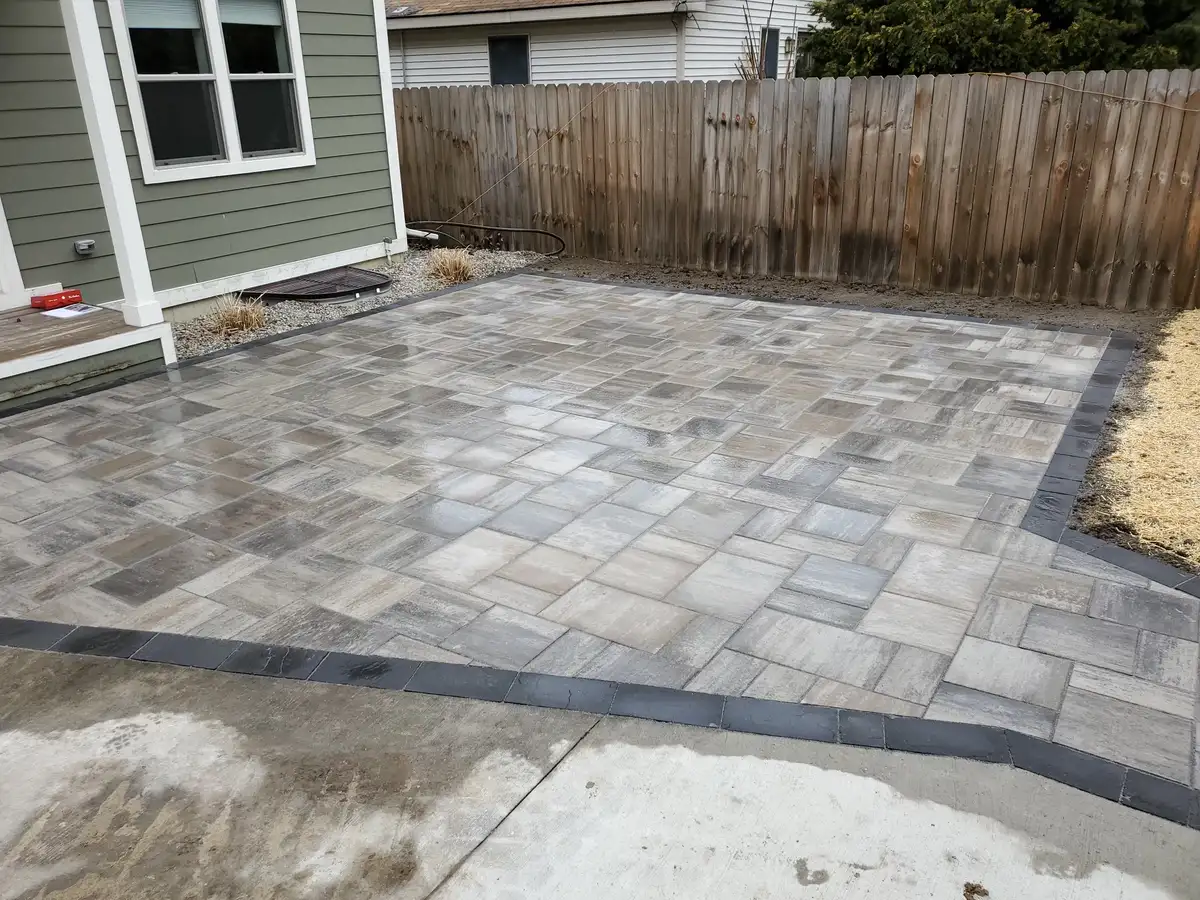 Professional landscape and patio project in Sterling Heights, MI by The Guy Outdoor Services